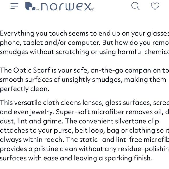 Norwex Icon Optic Scarf with Charm NWT - Picture 6 of 9